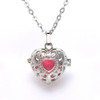 Aromatherapy Necklace Heart Shaped Silver