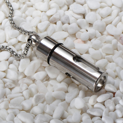 Aromatherapy Necklace Titanium Silver Vial Aromatherapy Necklace Titanium Silver Vial