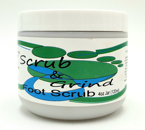 Scrub and Grind gets to the bottom of the matter with this special blend of  to soothe, soften and remove dead skin. Aloe Barbadensis Leaf Juice (Organic Aloe), Olea Europaea Seed Powder (Olive Exfoliant), Tocopherol (Vitamin E), Mahonia Aquifolium Root Extract, Cranberry Fibers and essential oils to soothe, relax and moisturize. Scrub and Grind gets to the bottom of the matter with this special blend of  to soothe, soften and remove dead skin. Aloe Barbadensis Leaf Juice (Organic Aloe), Olea Europaea Seed Powder (Olive Exfoliant), Tocopherol (Vitamin E), Mahonia Aquifolium Root Extract, Cranberry Fibers and essential oils to soothe, relax and moisturize.