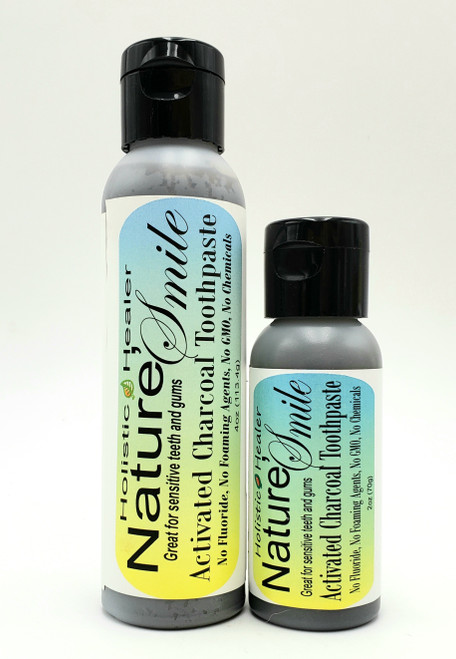 Nature’s Smile Toothpaste with activated charcoal is a chemical free toothpaste that will whiten your teeth and freshen your breath without any film or after taste. All natural and organic ingredients that give it a clean fresh taste your mouth will enjoy. Nature’s Smile Toothpaste with activated charcoal is a chemical free toothpaste that will whiten your teeth and freshen your breath without any film or after taste. All natural and organic ingredients that give it a clean fresh taste your mouth will enjoy.