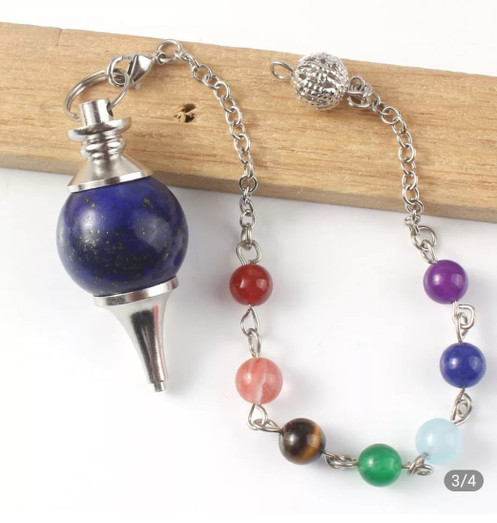 India Lapis Lazuli Chakra Pendulum India Lapis Lazuli Chakra Pendulum