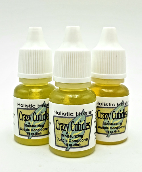 Crazy Cuticles is a blend of natural oils formulated to soften, condition, dry, cracked, cuticles and nails. Helps heal and prevent hang nails from appearing. If your nails split, chip, crack, or just wont grow, Crazy Cuticles gets them healed and on there way. You will have beautiful nails and cuticles in no time. Crazy Cuticles is a blend of natural oils formulated to soften, condition, dry, cracked, cuticles and nails. Helps heal and prevent hang nails from appearing. If your nails split, chip, crack, or just wont grow, Crazy Cuticles gets them healed and on there way. You will have beautiful nails and cuticles in no time.
