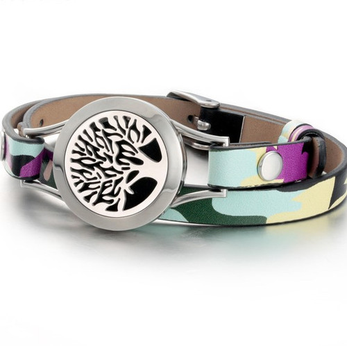 Aromatherapy Bracelet Locket Tree of Life Multi-Color