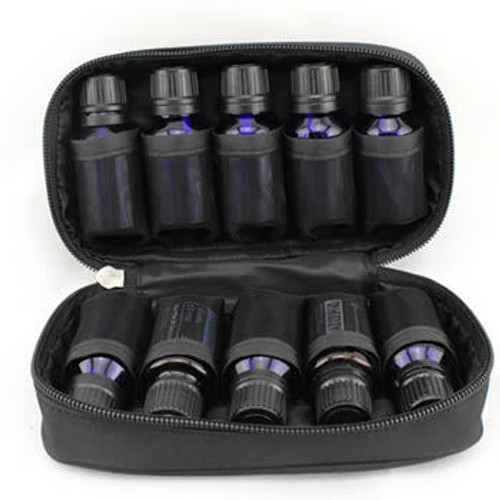 Essential oil case holds 10 of your favorite essential oils. The case is soft and padded to protect your oils from getting damaged and kits them safe and organized to take anywhere you go
