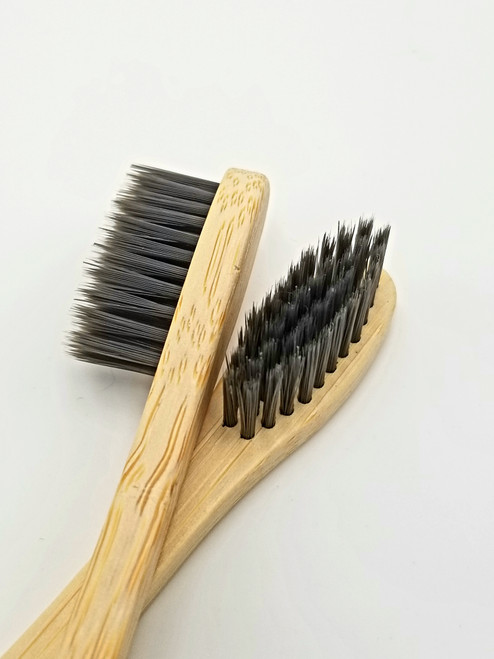 Bamboo Toothbrush  with Charcoal Bristles Organic Bamboo Toothbrush  with Charcoal Bristles Organic