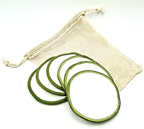 A sustainable choice to single-use cotton balls. Simply apply liquid products and easily remove makeup without waste.  After using our reusable bamboo cotton rounds place them into our 100% cotton mesh bag and wash them to use over and over.
Comes with a organic Mesh Bag For Easy Washing & Travel
✓ Free of Chemicals, Parabens & Fragrances 
✓ Eliminates Waste
You get 6 reusable pads and 1 organic mesh bag for washing A sustainable choice to single-use cotton balls. Simply apply liquid products and easily remove makeup without waste.  After using our reusable bamboo cotton rounds place them into our 100% cotton mesh bag and wash them to use over and over.
Comes with a organic Mesh Bag For Easy Washing & Travel
✓ Free of Chemicals, Parabens & Fragrances 
✓ Eliminates Waste
You get 6 reusable pads and 1 organic mesh bag for washing