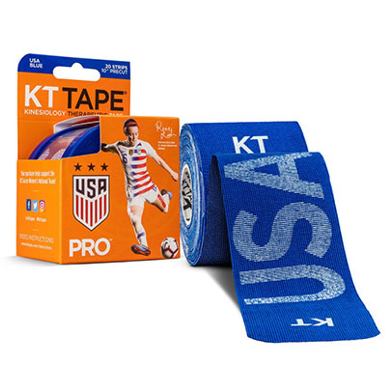 KT TAPE PRO, Precut 10 Strip (20 each), Sonic Blue