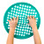 CanDo Hand Exercise Web - Low Powder - 14" Diameter - Green - Medium
