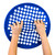 CanDo Hand Exercise Web - Low Powder - 14" Diameter - Blue - Heavy