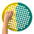 CanDo Hand Exercise Web - Low Powder - 14" Diameter - multi-resistance, Yellow/Green