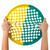 CanDo Hand Exercise Web - Low Powder - 14" Diameter - multi-resistance, Yellow/Green