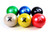 CanDo WaTE Ball - Hand-held Size - 6-piece set (1 each: tan, yellow, red, green, blue, black)