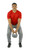 CanDo One Handle Medicine Ball - 15 lb - Silver