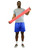 CanDo Low Powder Exercise Band - box of 40, 4' length - Red - light