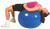 CanDo Inflatable Exercise Ball - Blue - 34" (85 cm)