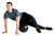 CanDo Inflatable Roller - Black - 9" x 28" - Round