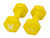 CanDo Vinyl Coated Dumbbell, Yellow (9 lb), Pair