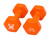 CanDo Vinyl Coated Dumbbell, Orange (10 lb), Pair