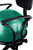 CanDo Ball Chair - Metal - Mobile - with Back - with Arms - with 22" Green Ball