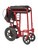 Drive, Lightweight Expedition Transport Wheelchair with Hand Brakes, Red