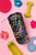 Yoga Strong, Medium Density Ridged Foam Roller, Black Tie Dye