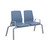 Structured Seating, 2 Seats, With Arms, Floor Glides, Sand