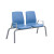 Structured Seating, 2 Seats, With Arms, Floor Glides, Stone Gray