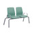 Structured Seating, 3 Seats, Arms/Dividers, Bolt Down, Black