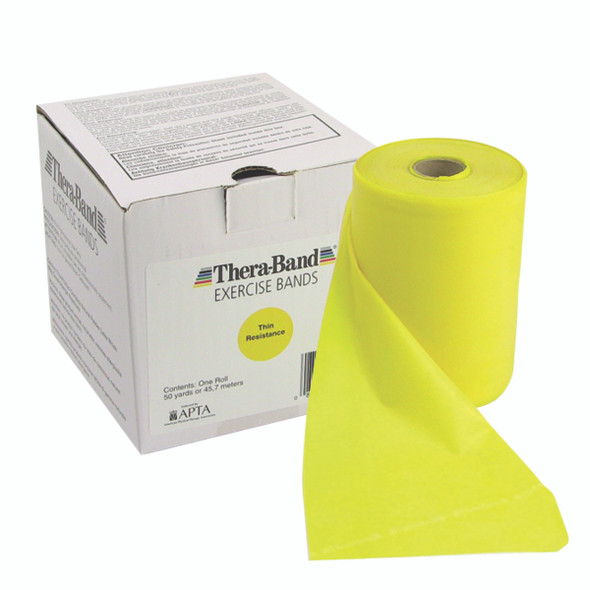 TheraBand exercise band - Twin-Pak 100 yard roll - Yellow - thin (2, 50-yd boxes)