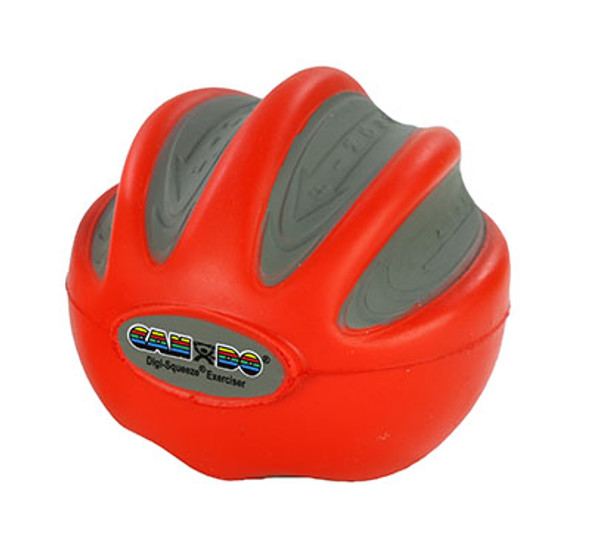 CanDo Digi-Squeeze hand exerciser - Medium - Red, light