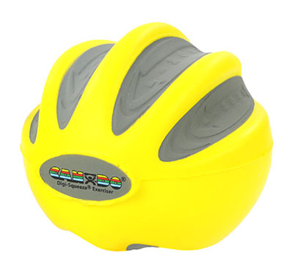 CanDo Digi-Squeeze hand exerciser - Large - Yellow, x-light