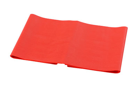 CanDo Low Powder Exercise Band - 4' length - Red - light