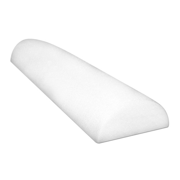 CanDo Foam Roller - Full-Skin - White PE foam - 6" x 36" - Half-Round