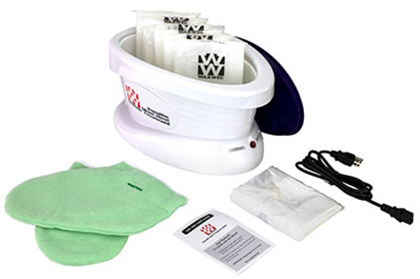 WaxWel Paraffin Bath - Standard Unit Includes: 65 Liners, 1 Mitt, 1 Bootie and 6 lb Rose Paraffin