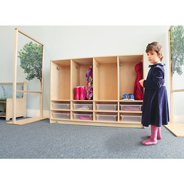 Toddler 8 Section Coat Locker With Trays