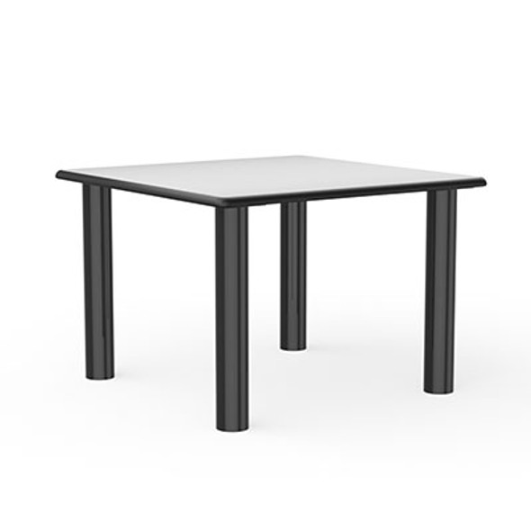 Table, Square Dura-Edge, Plain Top, Steel-Legs, 42" x 42"
