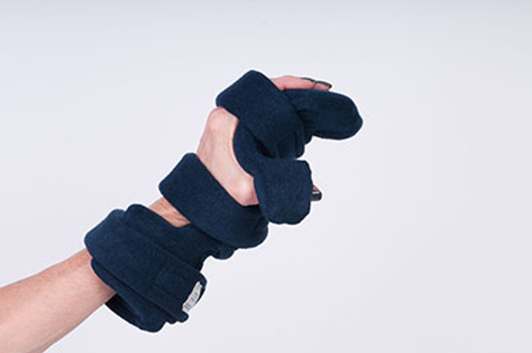 Comfy Splints, Opposition Hand/Thumb Terry Cloth Headliner Orthosis, Adult, Navy, Right