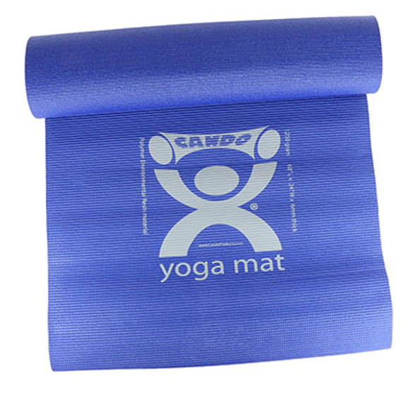 CanDo Yoga Mat, Blue, 68" x 24" x 0.25", Case of 12