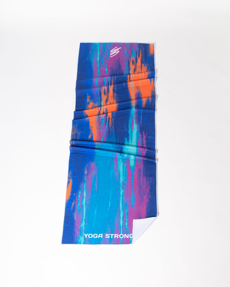 Yoga Strong, Anti Slip Towel, Abstract Purple