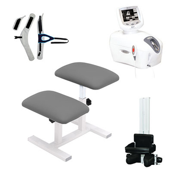 Traction Kit, TX Traction Unit, Quickwrap Belt, Saunders Cervical, Graphite Grey Stool
