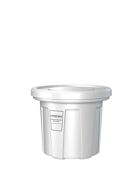 Food Grade Receptacle w/Lid, White, 20 gal