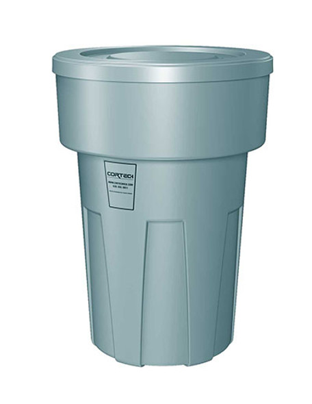 Flame Retardant Receptacle w/Lid, Blue, 55 gal