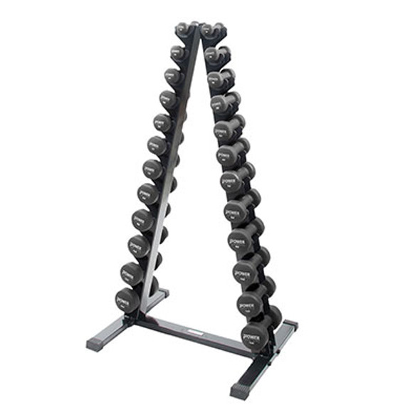 Neoprene / Vinyl Dumbbell Vertical Rack w/Neoprene DB (Set 1-15 lb.) Prime