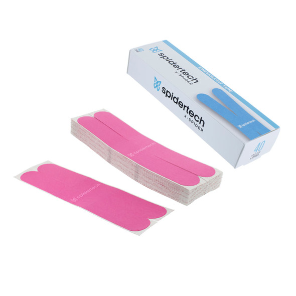 SpiderTech Kinesiology Tape, x-Spider, Pink, Pack of 40