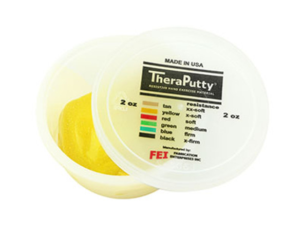 CanDo Sparkle Theraputty Exercise Material - 2 oz - Yellow - X-Soft