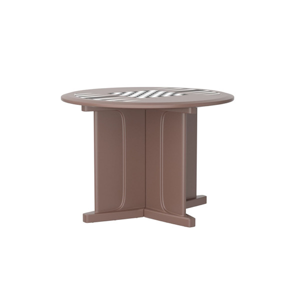 Endurance Table 42" Round X-Base Flame Retardant Game Top, Burgundy