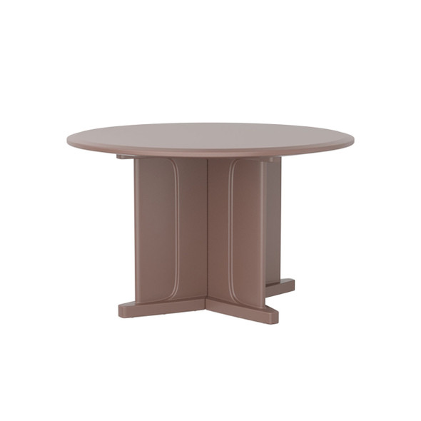 Endurance Table 48" Round X-Base Flame Retardant, Burgundy