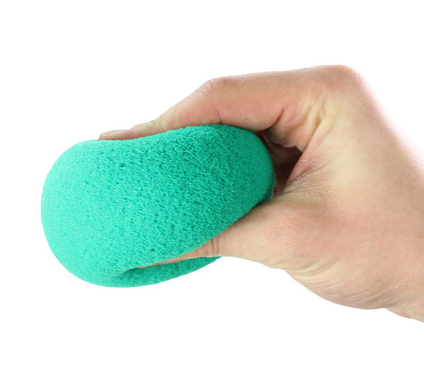 CanDo Memory Foam Squeeze Ball - 3.5" diameter - Green, medium, dozen