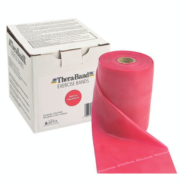 TheraBand exercise band - Twin-Pak 100 yard roll - Red - medium (2, 50-yd boxes)