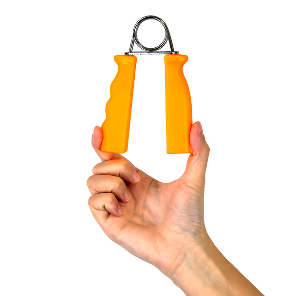 CanDo Ergonomic Hand Grip, Pair - Yellow, x-light - 3 lb